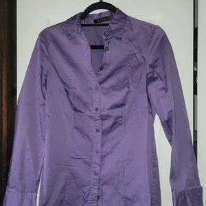 Purple Long Sleeve Button Dress Shirt